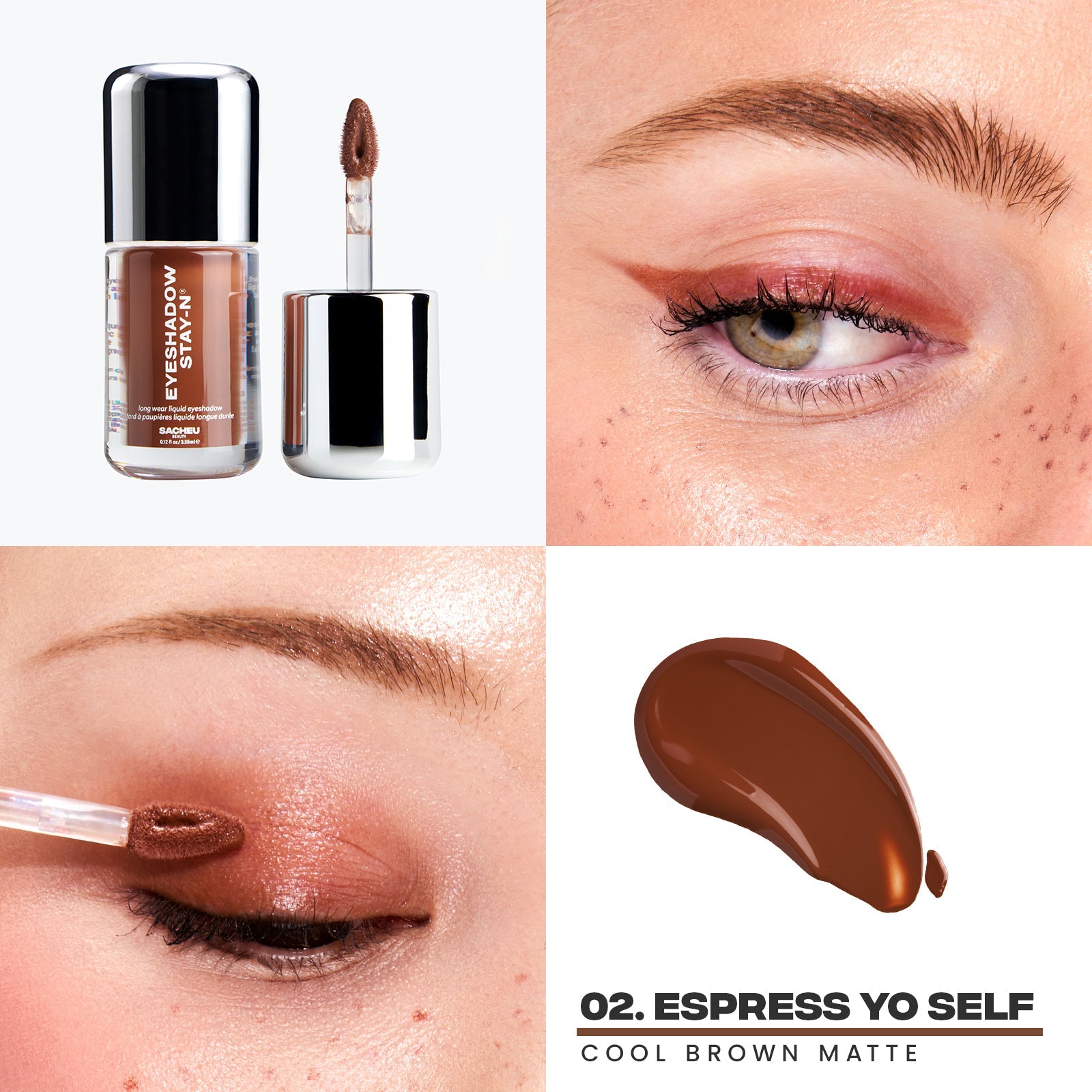 Sacheu Eyeshadow STAY-N® - długotrwały cień do powiek w płynie z kwasem hialuronowym