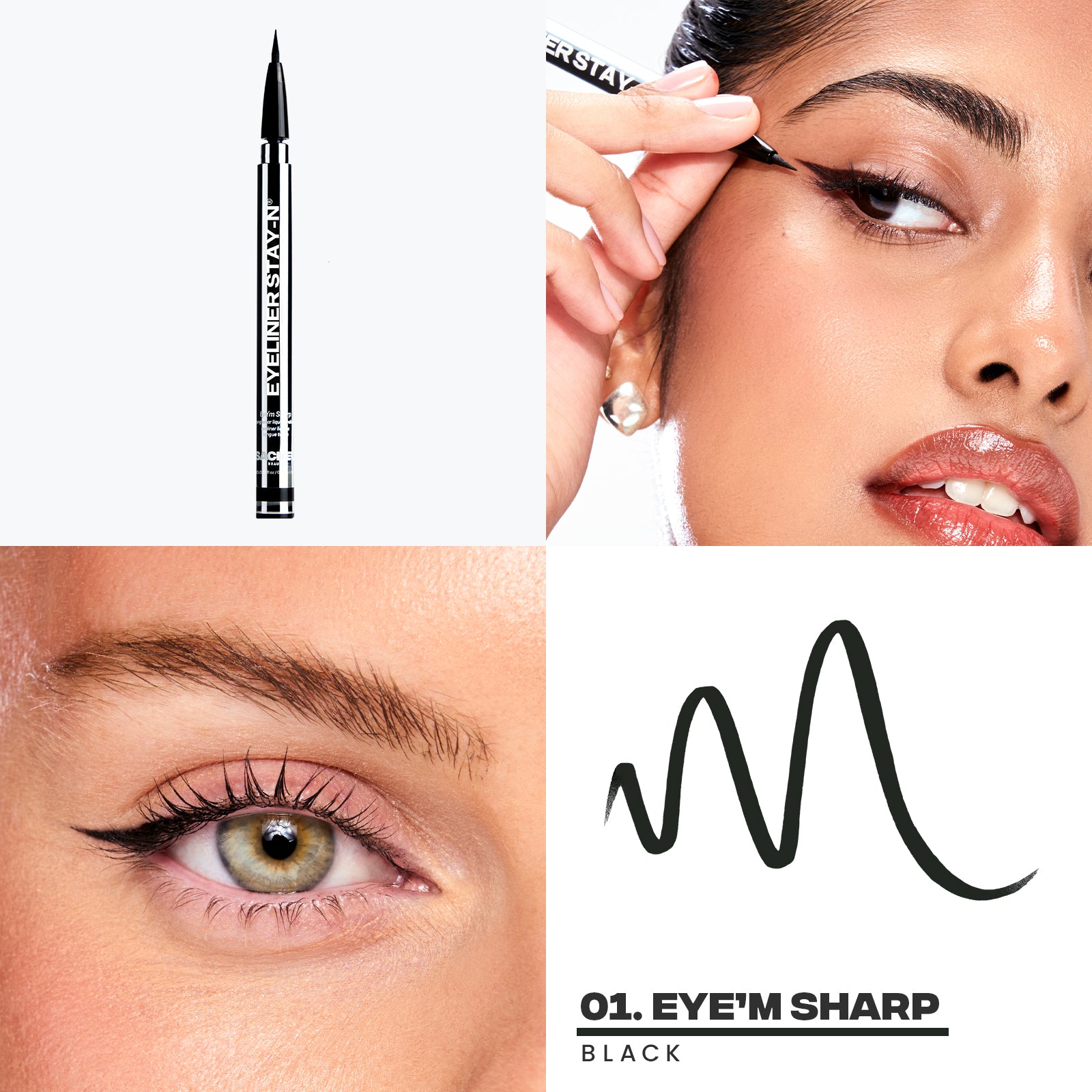 Sacheu Stay-N Peel Off Liquid Eyeliner - waterproof liquid eyeliner with a flexible 360° tip 0.739 ml