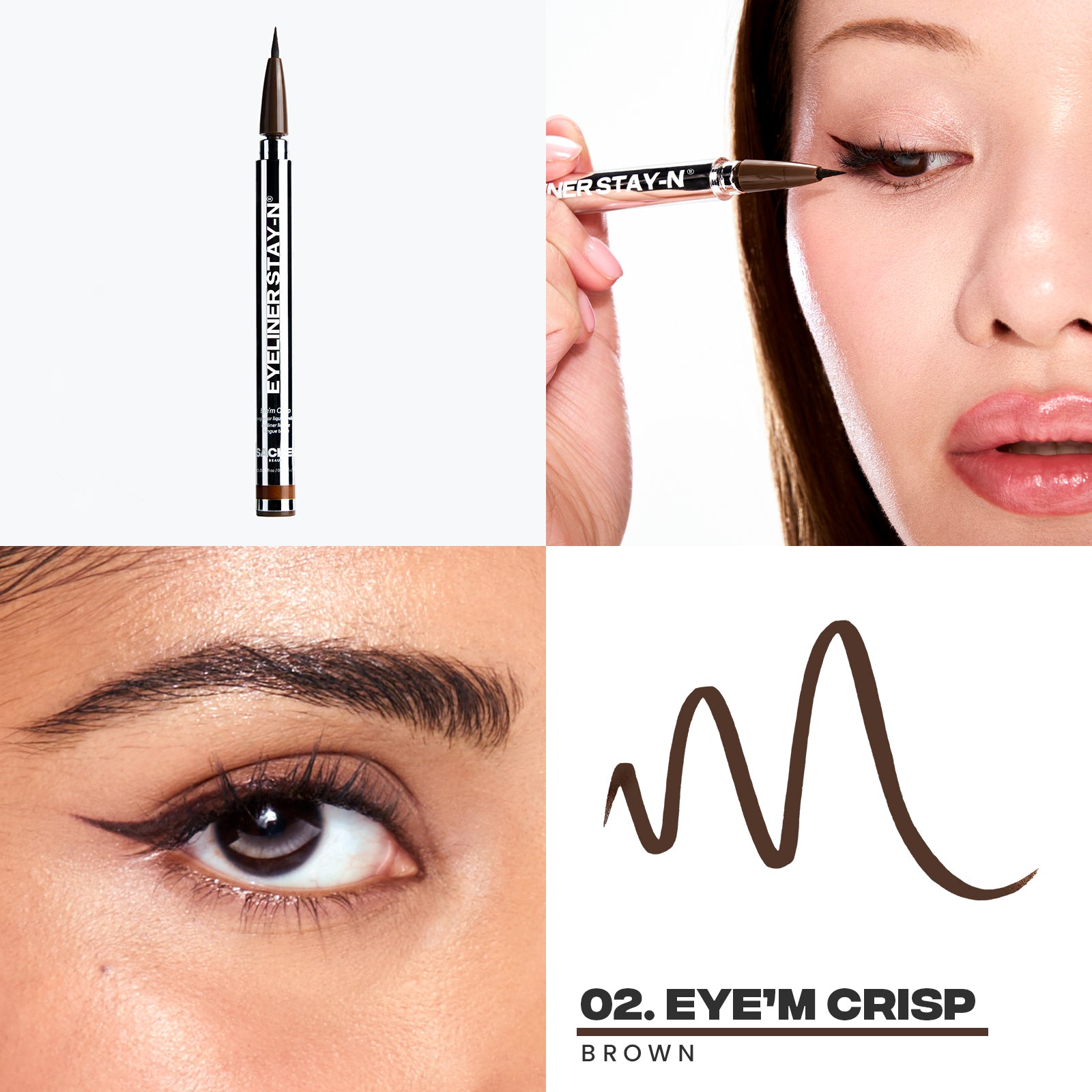 Sacheu Stay-N Peel Off Liquid Eyeliner - waterproof liquid eyeliner with a flexible 360° tip 0.739 ml
