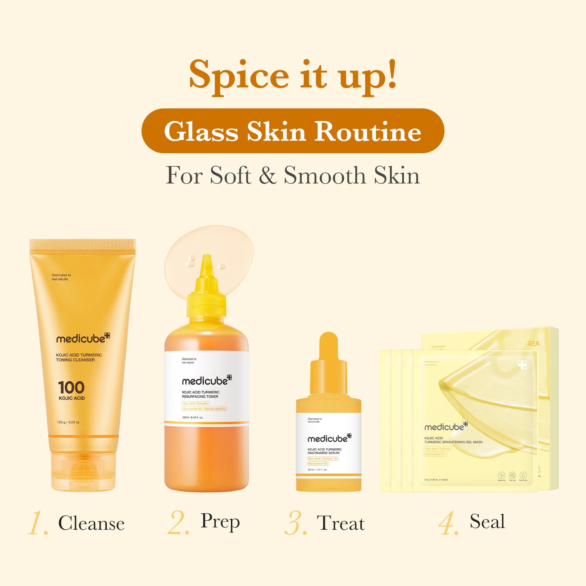 Medicube Kojic Acid Turmeric Resurfacing Toner Brightening Facial Toner 250 ml