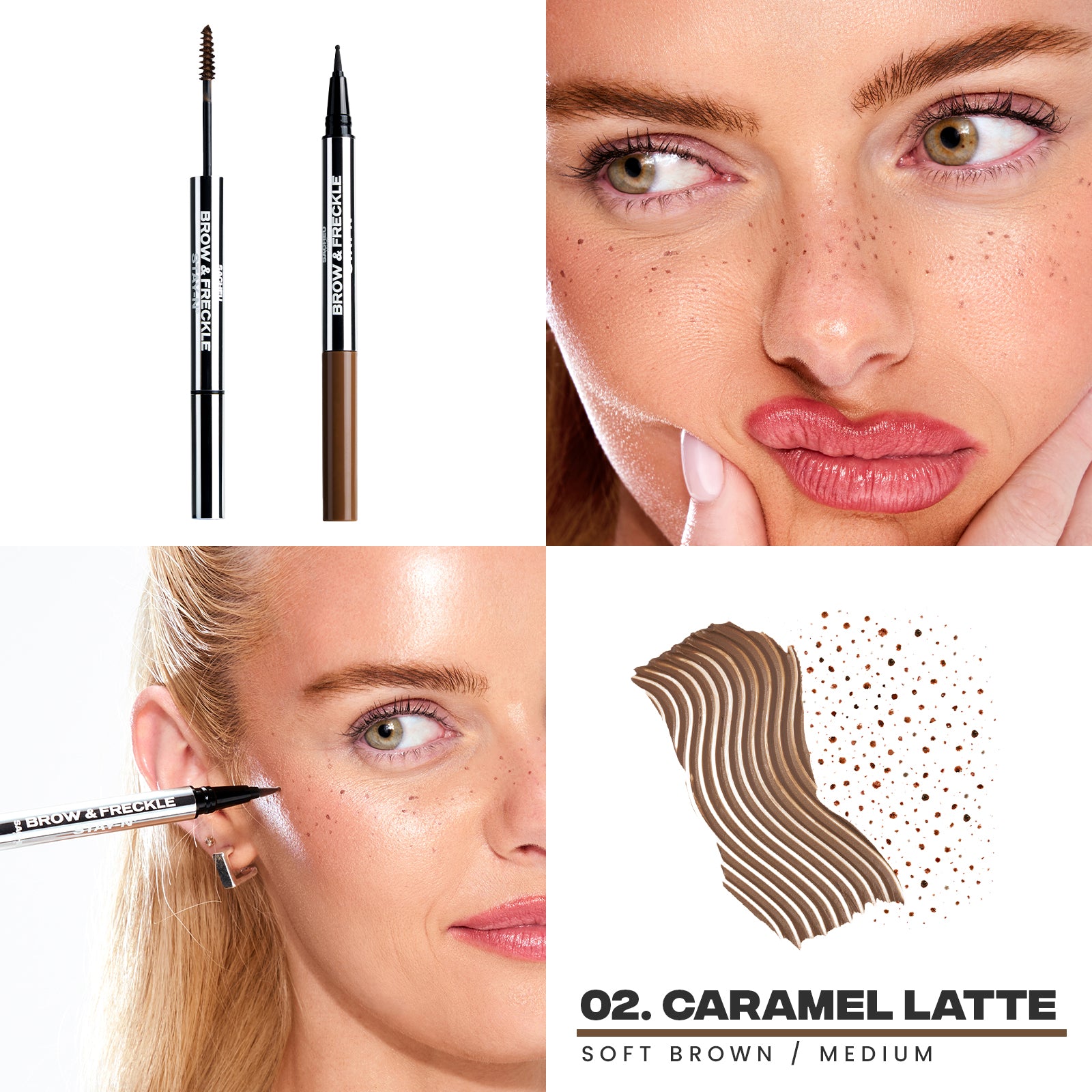 Sacheu Brow & Freckle STAY-N® - dwustronny pisak do brwi i piegów 2 w 1 0,482 ml