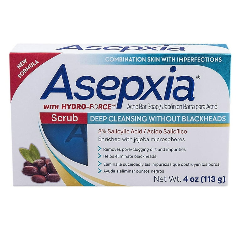 Asepxia Acne Treatment Scrub Bar Soap - peelingujące mydło przeciwtrądzikowe z kwasem salicylowym 2% 113 g