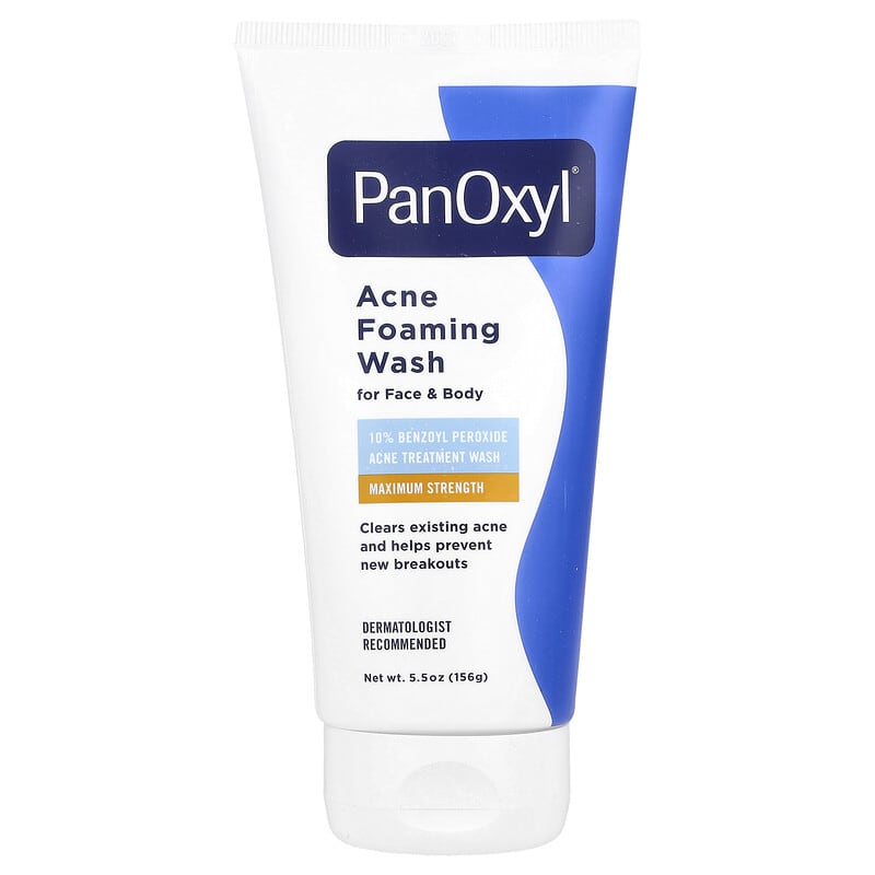 PanOxyl Acne Foaming Wash - pianka myjąca z 10% Benzoyl Peroxide na trądzik twarzy i ciała