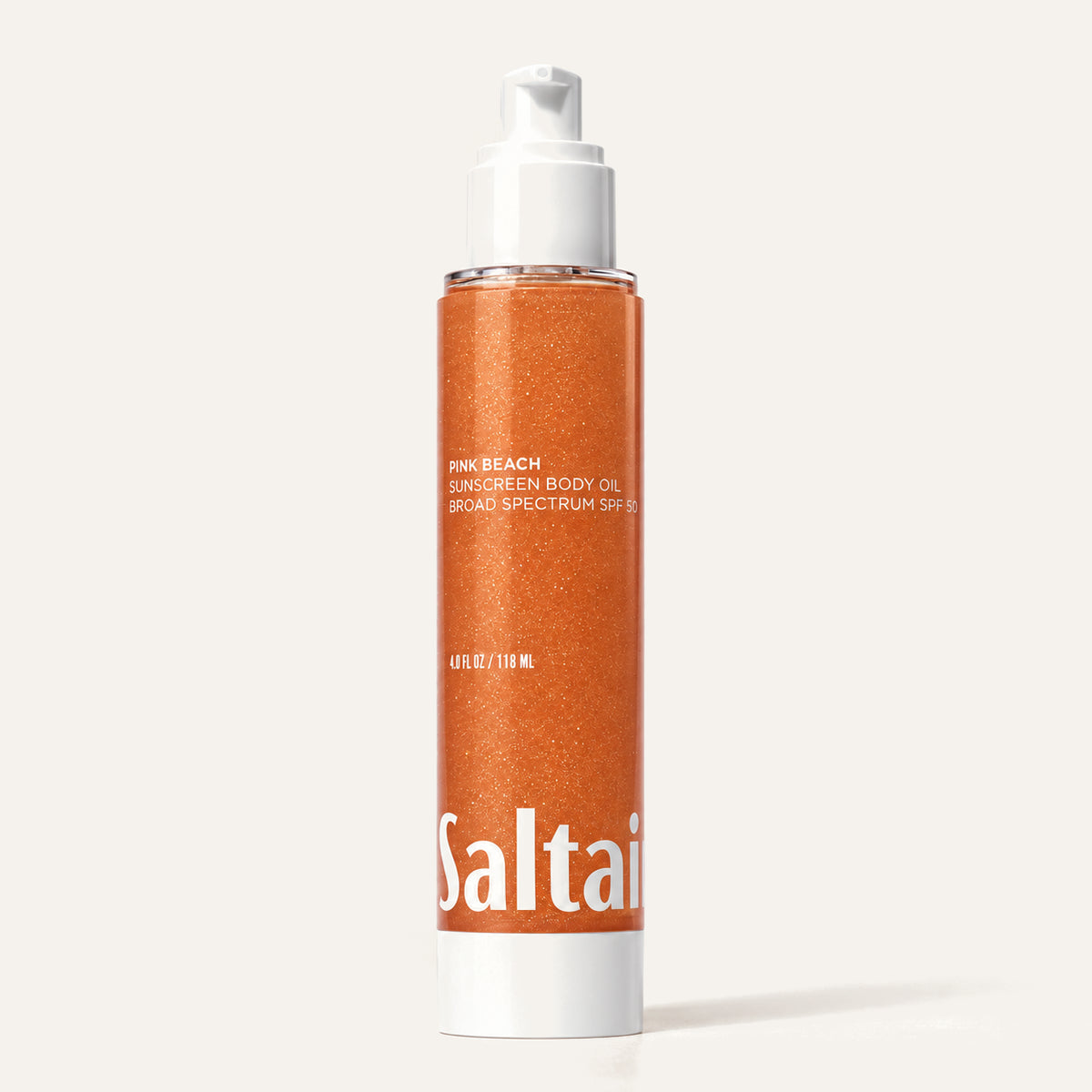 Saltair Sunscreen Body Oil SPF 50 118 ml, butelka z pompką z przodu | Ellemania