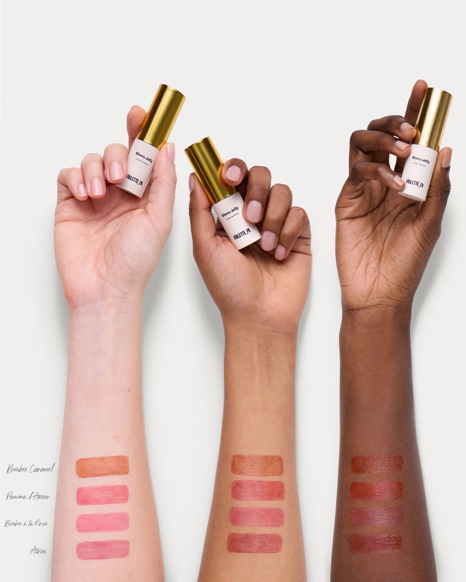 Violette_FR Bisou Jelly Sheer Shine Lipstick - nawilżająca szminka z żelową warstwą i witaminą E 2.5 g