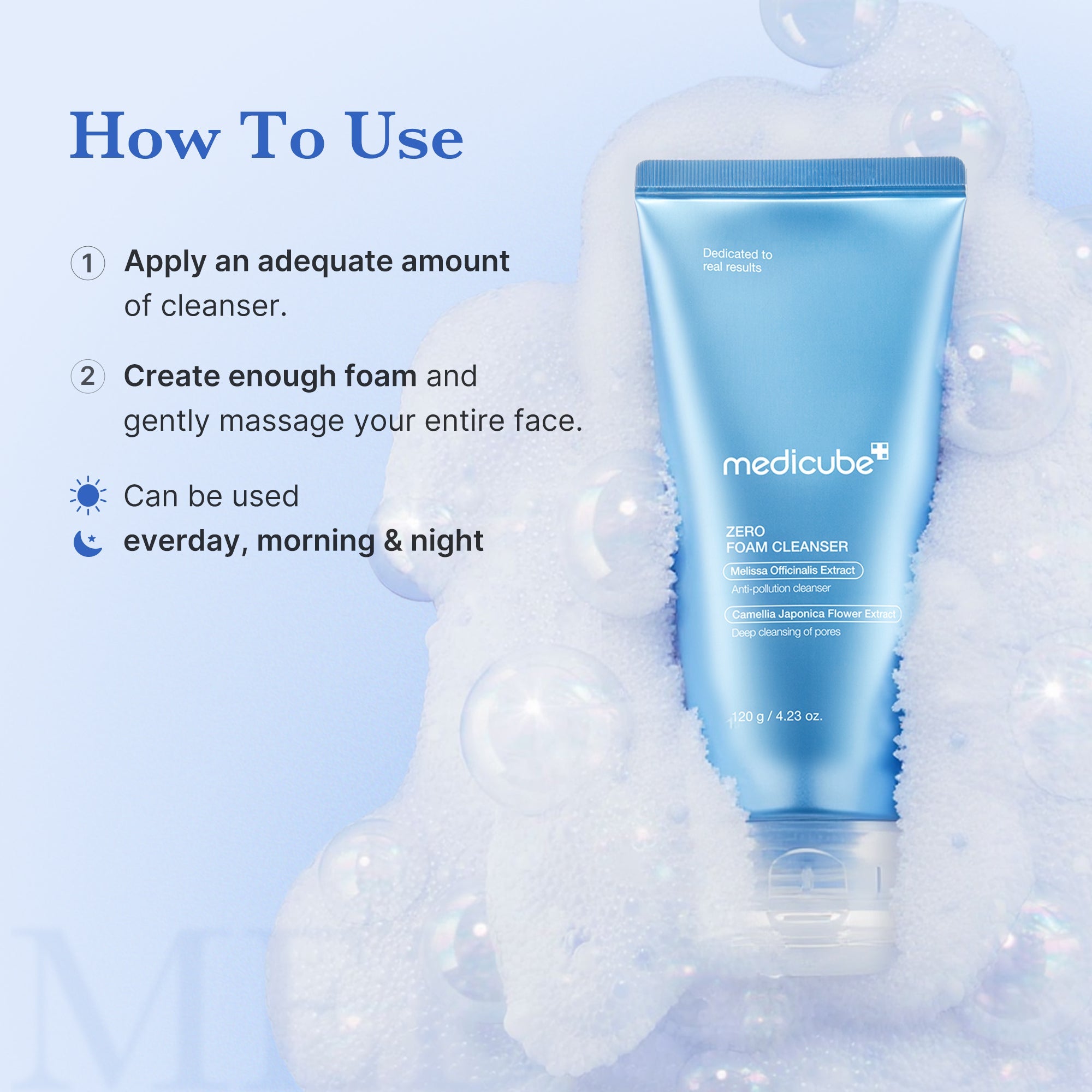 Medicube Zero Foam Cleanser - głęboko oczyszczająca pianka zwężająca pory z kompleksem Pollushield™ 120 g