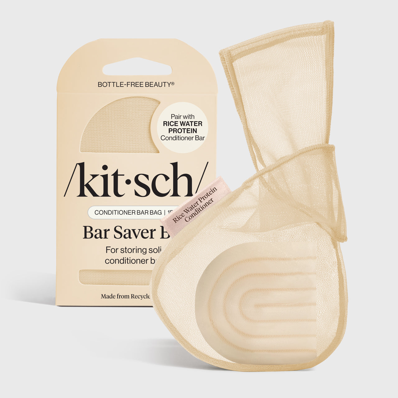Kitsch Rice Water Protein Conditioner Bar Saver Bag - wzmacniająca odżywka do włosów w kostce z białkami ryżu 60 g