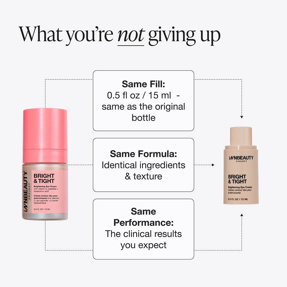 iNNBEAUTY PROJECT Bright & Tight Eye Cream - rozjaśniający krem pod oczy z witaminą C i kwasem traneksamowym 15 ml