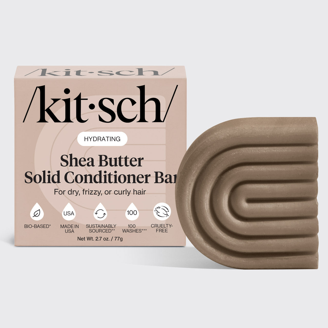 Kitsch Shea Butter Hydrating Solid Conditioner Bar - nawilżająca odżywka w kostce z masłem shea 77 g