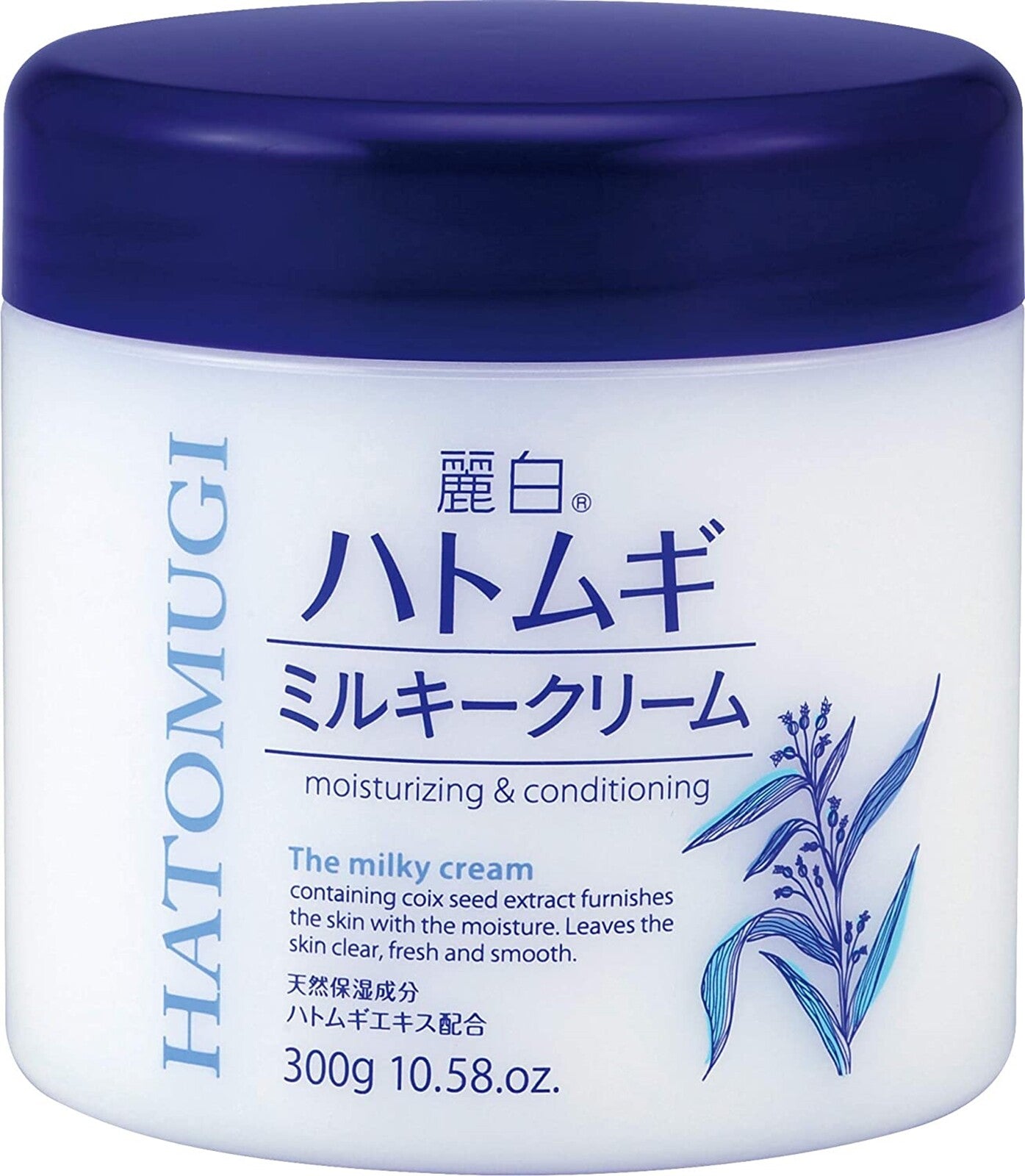 Reihaku Hatomugi The Milky Cream - nawilżający krem do twarzy i ciała z wyciągiem z nasion łzawicy 300 g