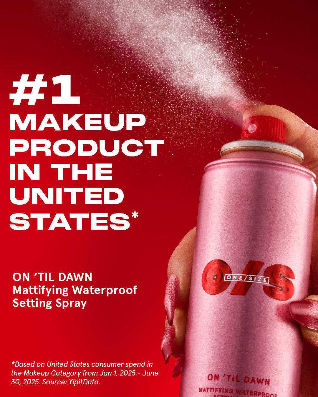One Size On 'Til Dawn Mattifying Waterproof Setting Spray - matifying waterproof make-up setting spray for up to 16h