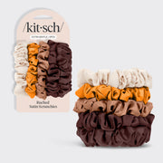 Kitsch Sedona Satin Petite Scrunchies 5pc Set - zestaw 5 satynowych gumek do włosów w ziemistych odcieniach