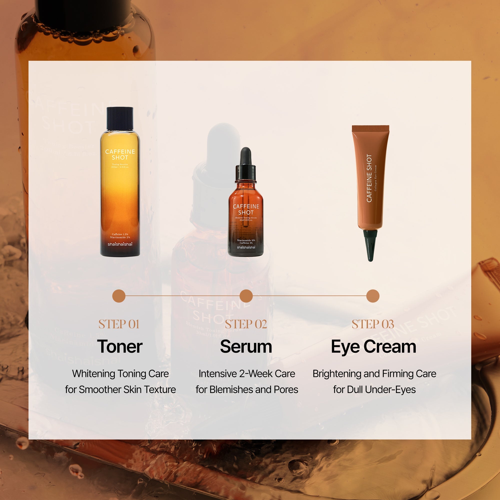 Shaishaishai Caffeine Shot Collagen Eye Cream - przeciwzmarszczkowy krem pod oczy na cienie i obrzęki 30 ml