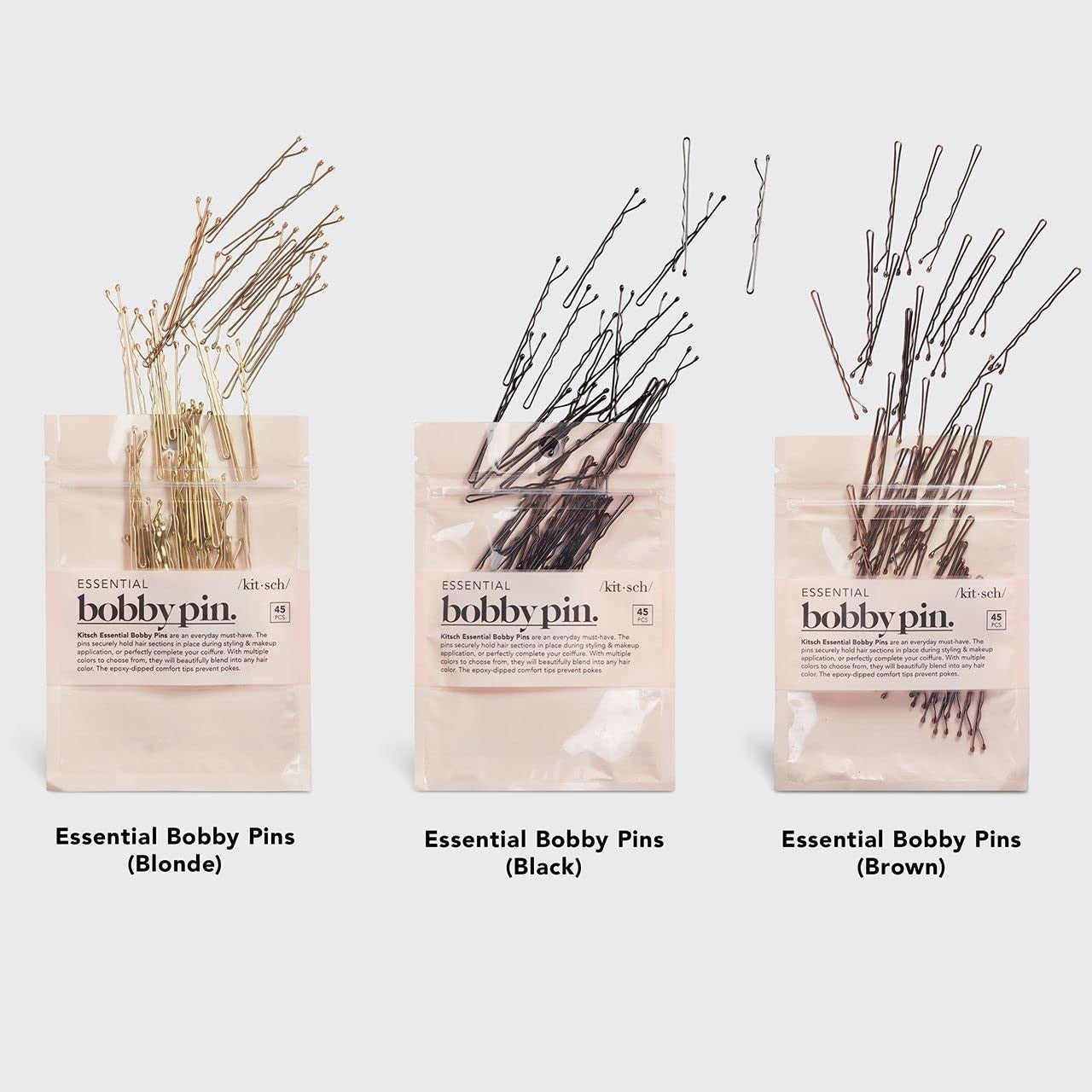 Kitsch Essential Bobby Pins 45pc Set — Wsuwki do Włosów, 45 sztuk