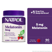 Natrol Sleep+ Calm Gummies - żelki na sen z melatoninią, L-Theanine i ekstraktami botanicznymi