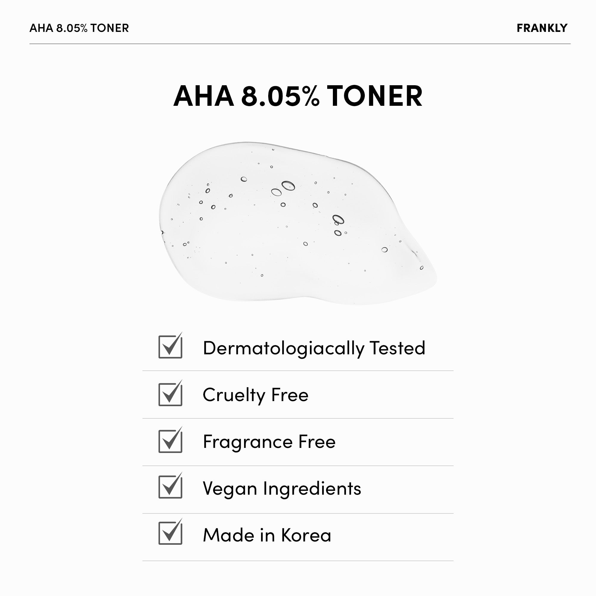 Frankly AHA 8.05 Clearing & Exfoliating Toner 100 ml