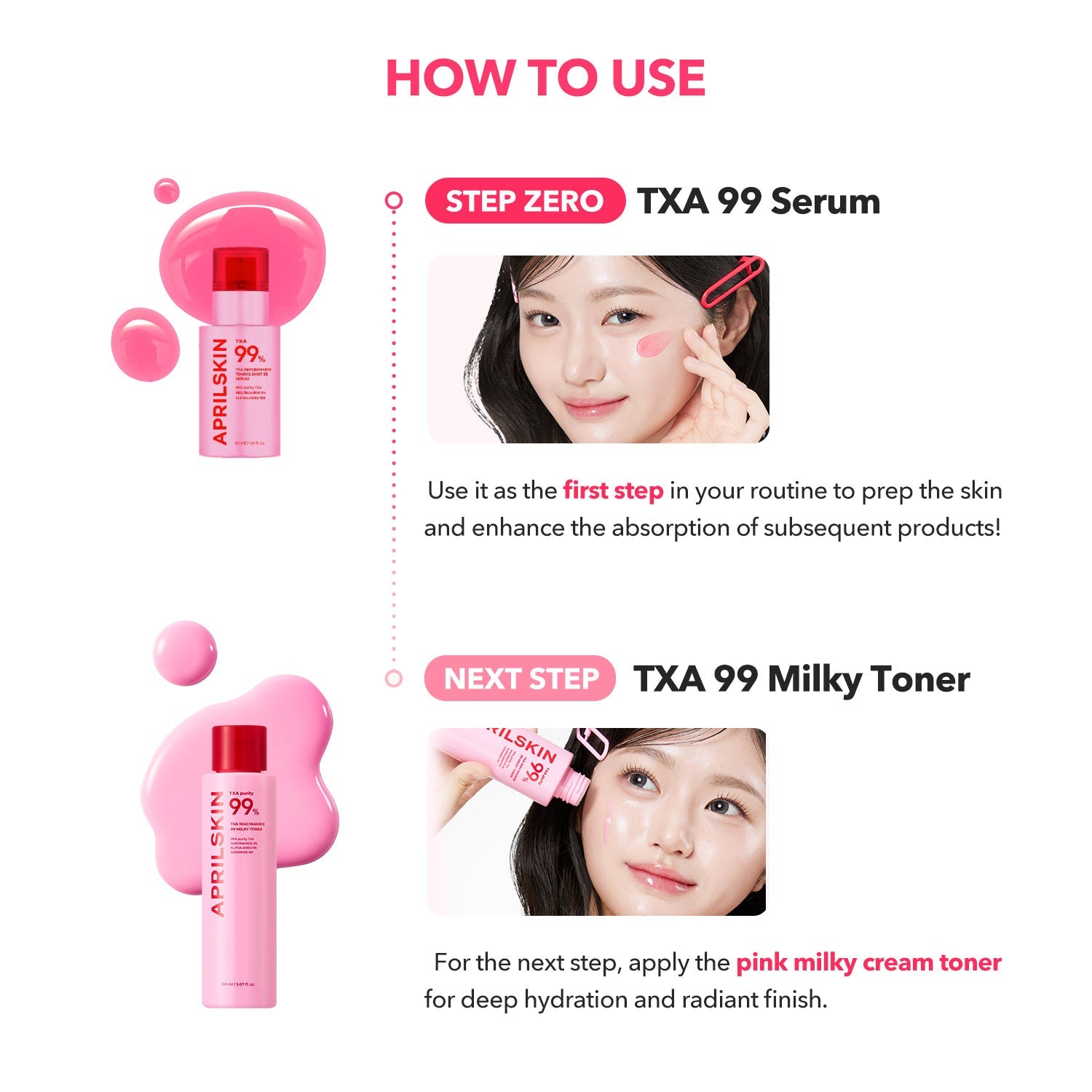 APRILSKIN TXA Niacinamide Toning Shot 99 Spicule Serum - rozjaśniające serum z Tranexamic Acid i technologią Liquid Spicule 30 ml
