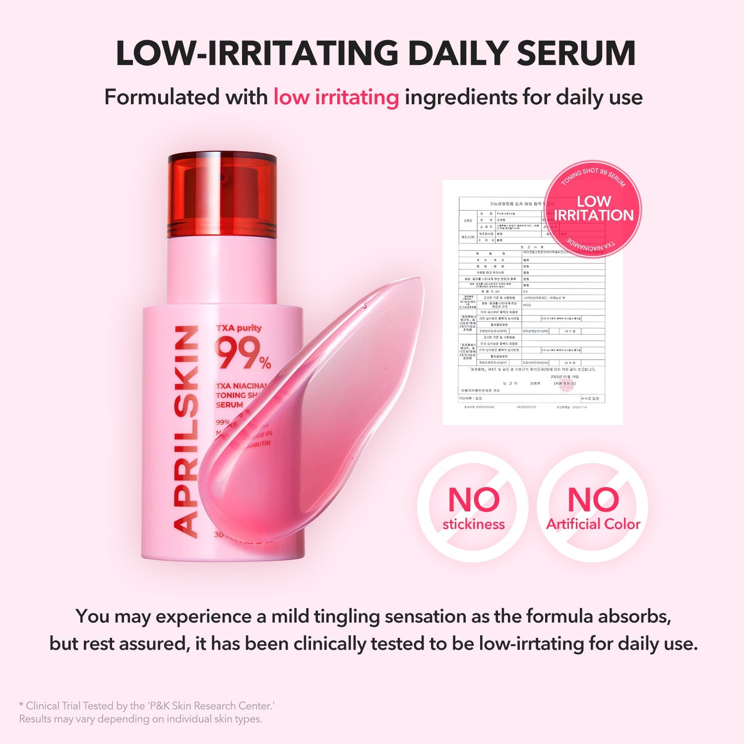 APRILSKIN TXA Niacinamide Toning Shot 99 Spicule Serum - rozjaśniające serum z Tranexamic Acid i technologią Liquid Spicule 30 ml