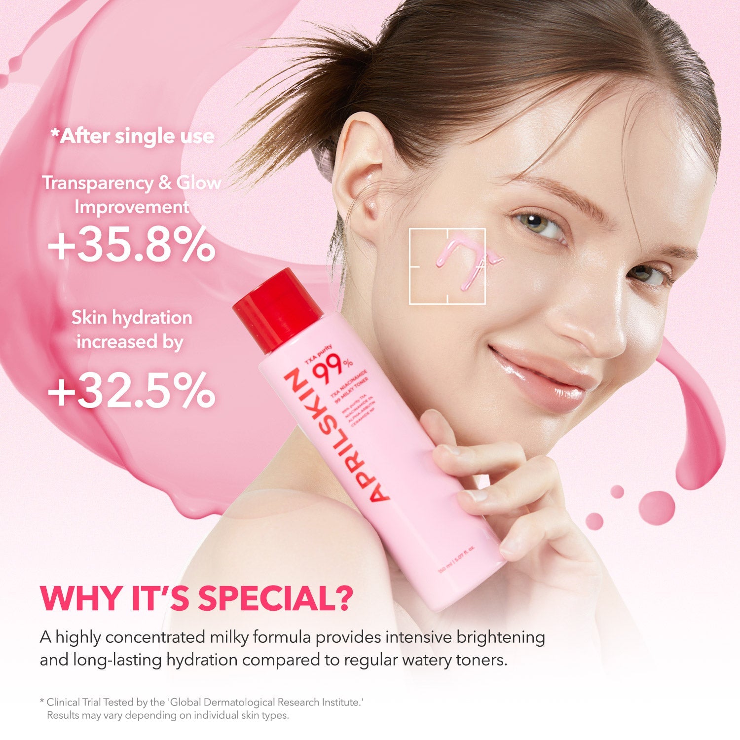 APRILSKIN TXA Niacinamide 99 Milky Toner - rozjaśniający tonik mleczny do twarzy z kwasem traneksamowym 150 ml