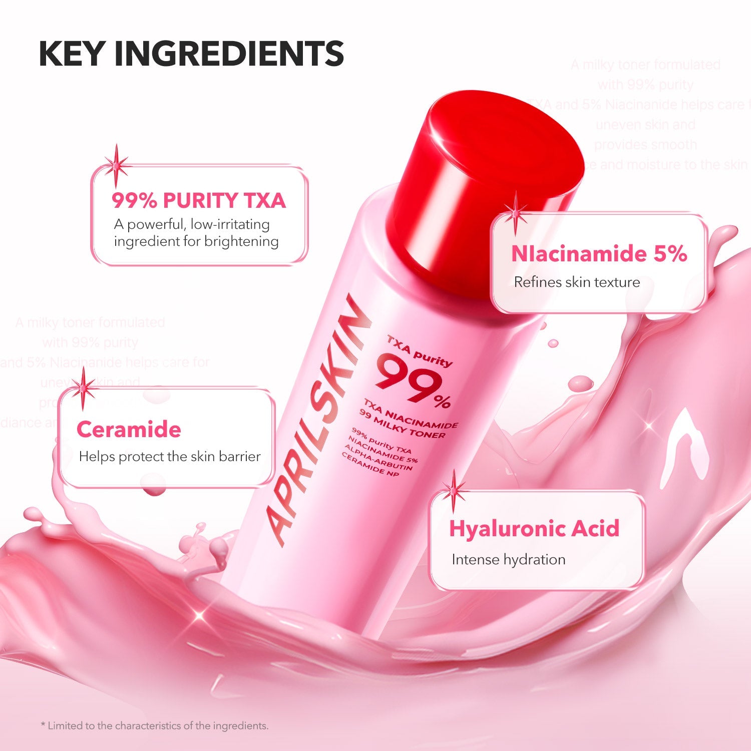 APRILSKIN TXA Niacinamide 99 Milky Toner - rozjaśniający tonik mleczny do twarzy z kwasem traneksamowym 150 ml