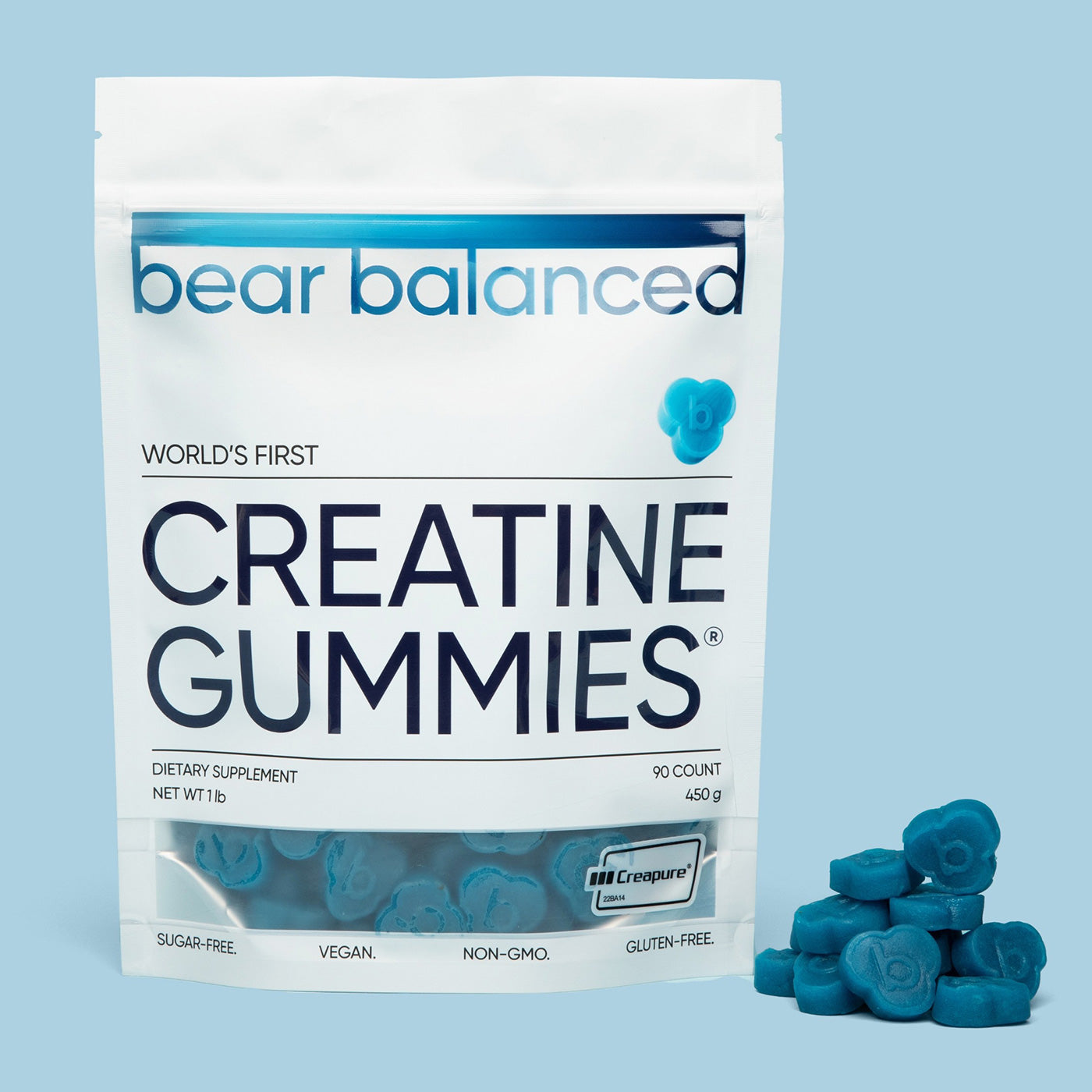 Bear Balanced Creatine Gummies Dietary supplement Creatine Gummies Peach Mango 450g
