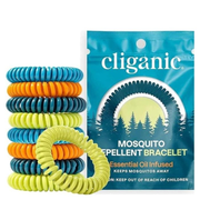 Cliganic Mosquito Repellent Pack Bransoletki - roślinne opaski na komary z olejkiem Citronella, zestaw 20 szt.