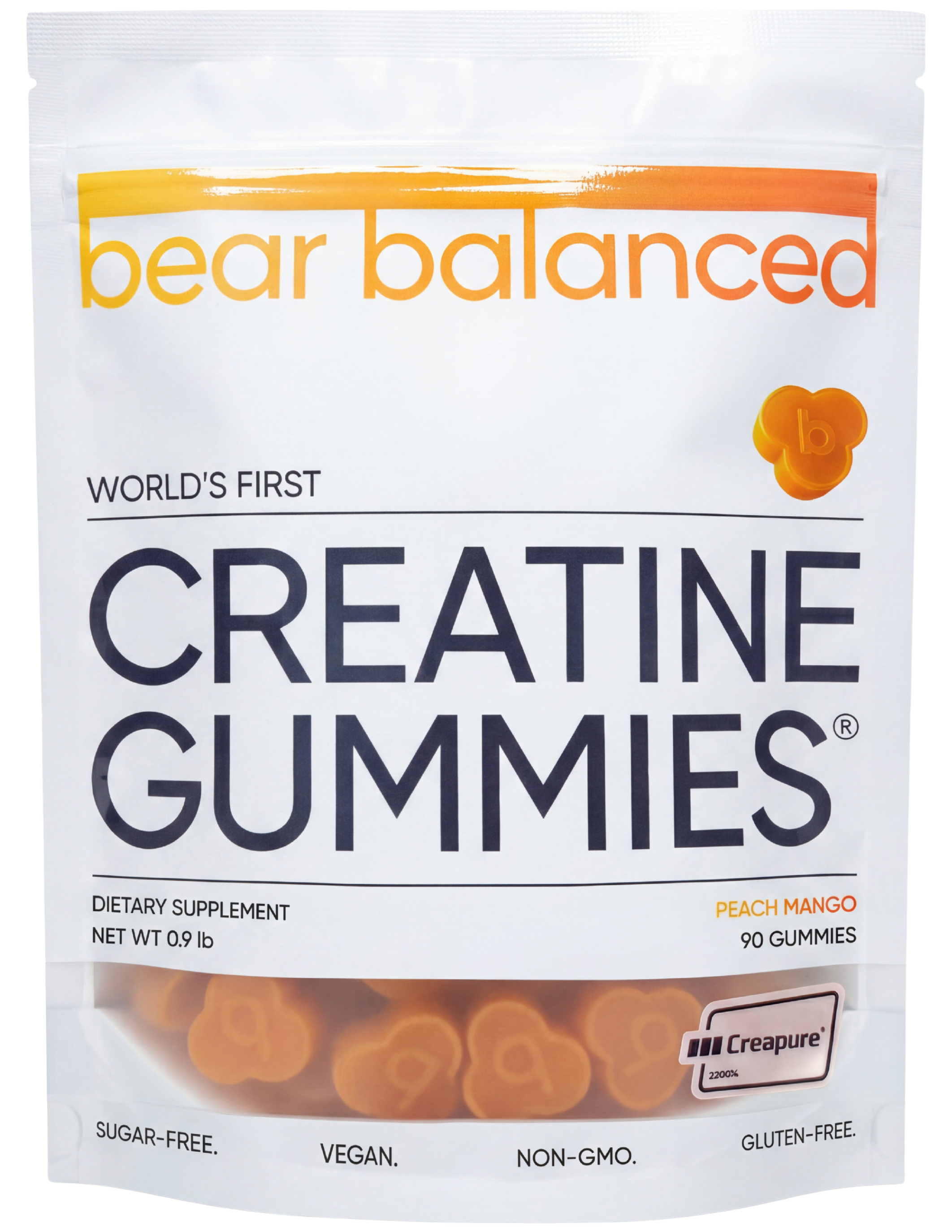 Bear Balanced Creatine Gummies Dietary supplement Creatine Gummies Peach Mango 450g