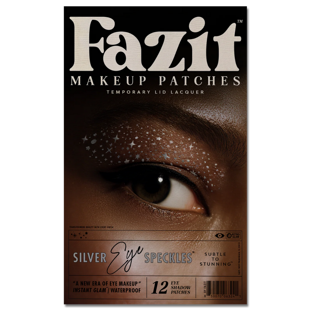 Fazit Faux Freckles Silver naklejki - srebrne brokatowe piegi plastry do makijażu