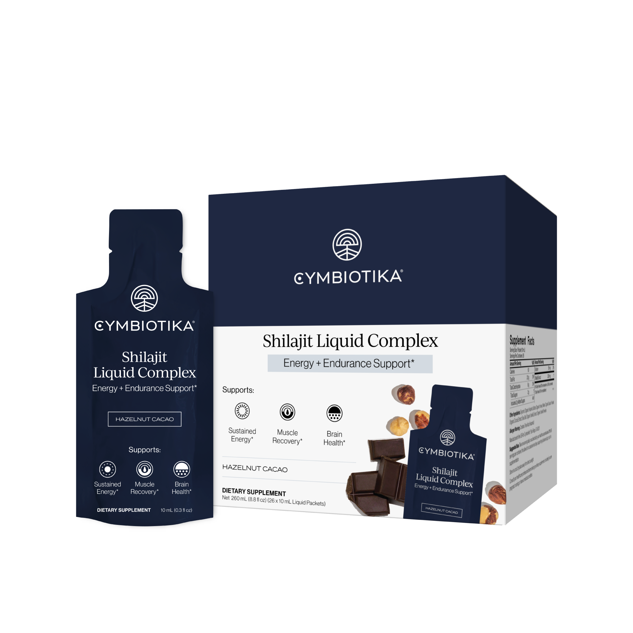 Cymbiotika Shilajit Liquid Complex - płynny suplement z shilajitem i kwasami fulwicznymi w saszetce 10 ml