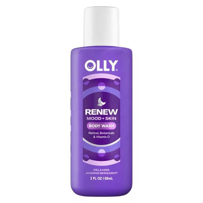 OLLY Renew Mood + Skin Body Wash Jasmine Bergamot - shower gel with retinol and vitamins