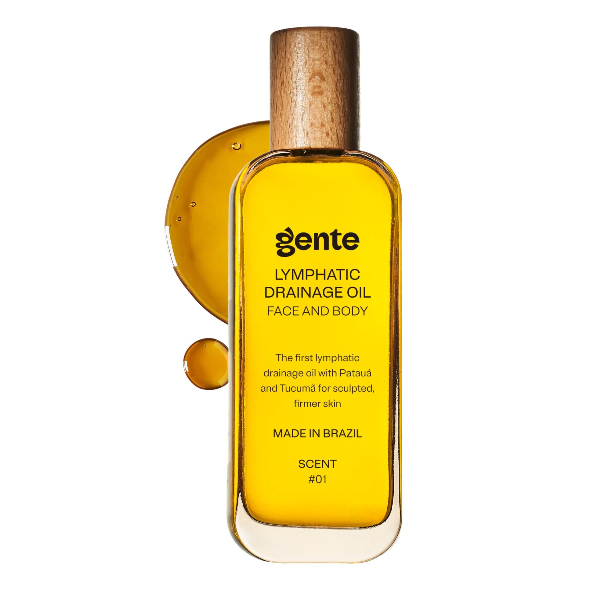 Gente Lymphatic Drainage Oil Scent #01 - suchy olejek do drenażu limfatycznego twarzy i ciała 100 ml | Ellemania