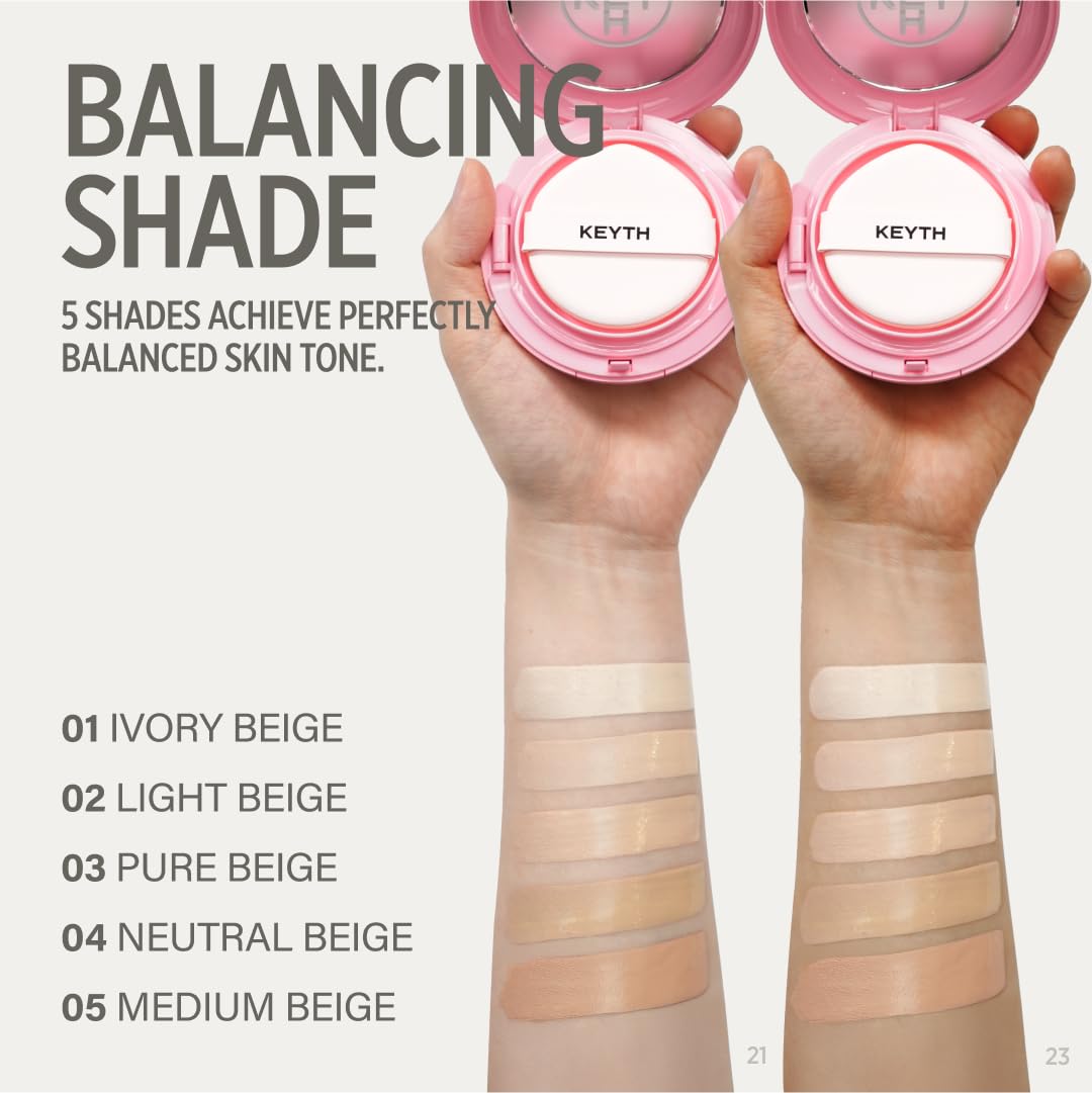 Keyth Pink Magnet Cushion SPF 40 PA++ - rozświetlający podkład w kompakcie z nawilżającą esencją 15 g