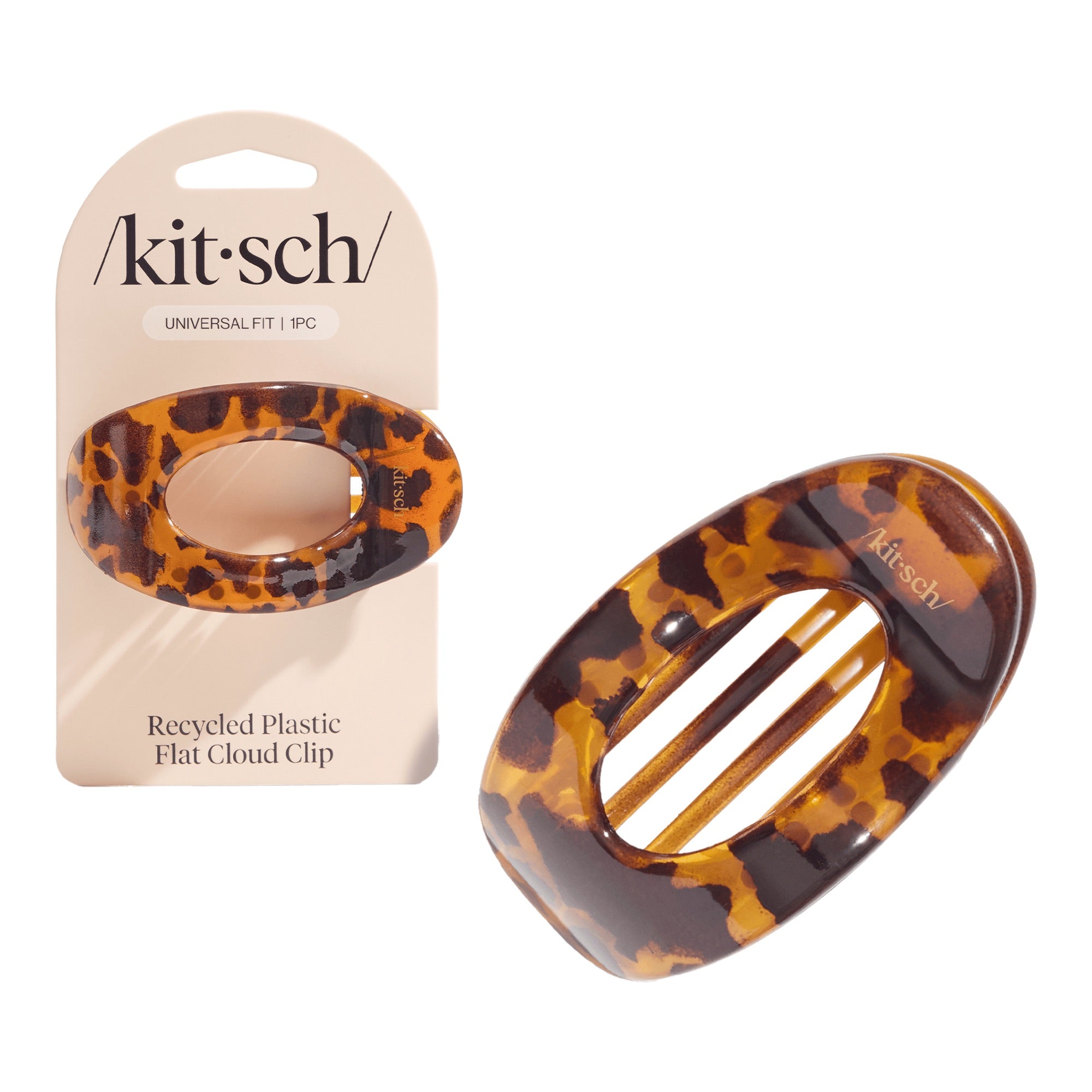 Kitsch Recycled Plastic Medium Flat Cloud Clip - płaska spinka do włosów z recyklingowanego plastiku