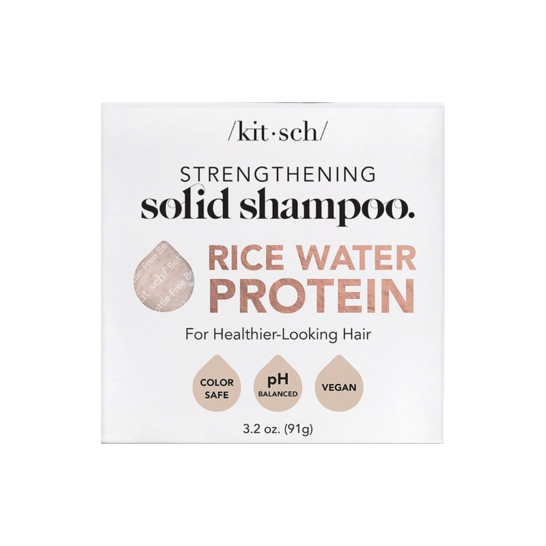 Kitsch Rice Water Protein Shampoo Bar - wzmacniający szampon w kostce z hydrolizowanym białkiem ryżu 91 g | Ellemania
