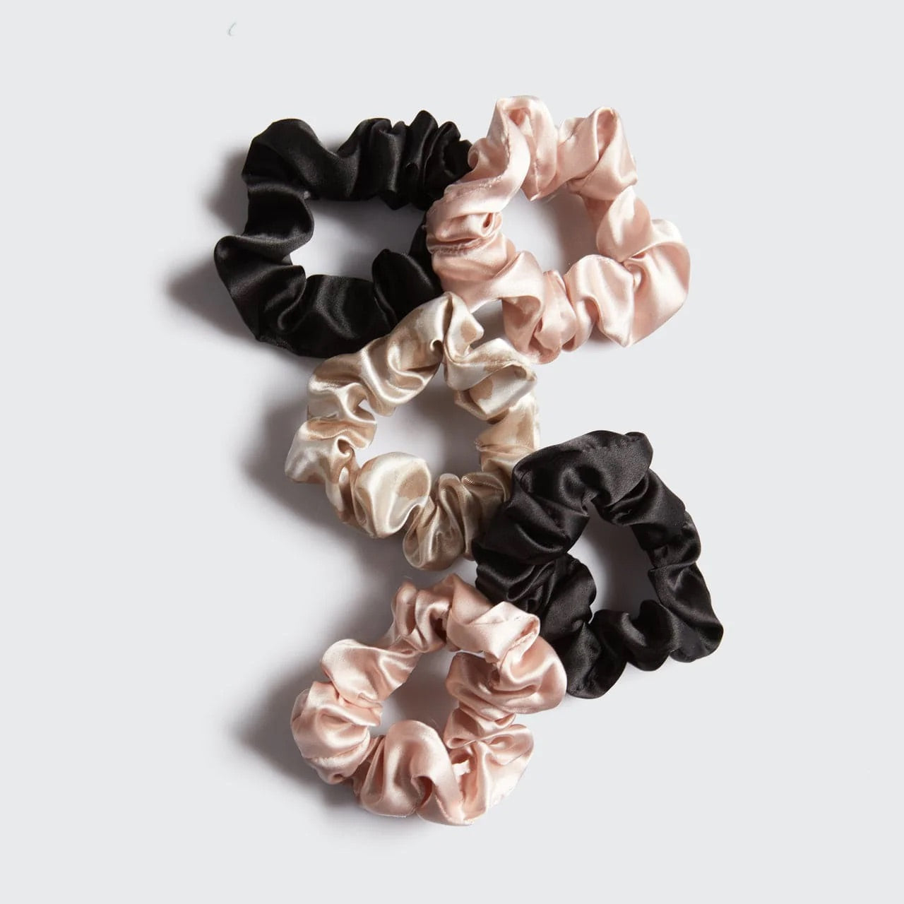Kitsch Satin Sleep Scrunchies 5pc Set - satynowe gumki do włosów na noc, zestaw 5 szt.