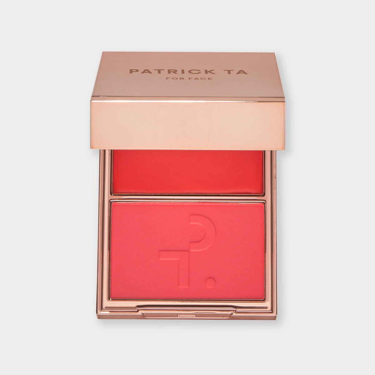 Patrick Ta Major Headlines Double-Take Crème & Powder Blush Duo She's Vibrant - otwarty kompakt z kremowym i pudrowym różem | Ellemania