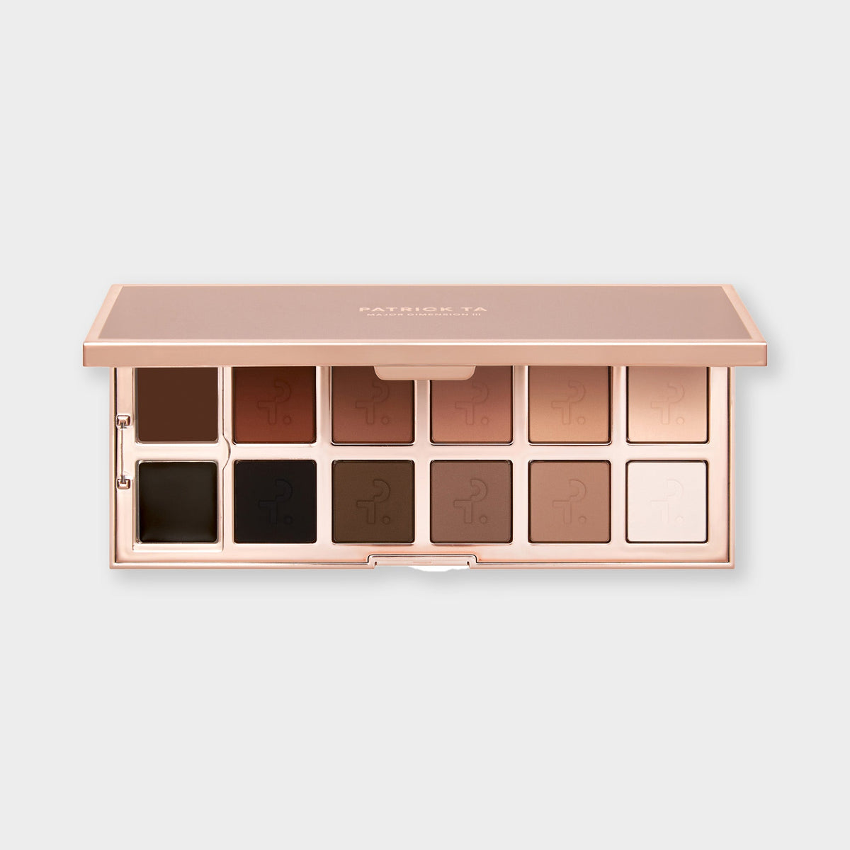 Patrick Ta Major Dimension III Matte Eyeshadow Palette - paleta 12 cieni, widok z przodu | Ellemania