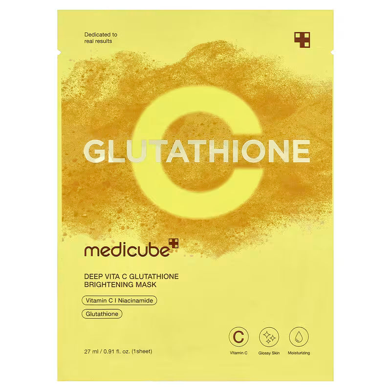 Medicube Deep Vita C Glutathione Mask - rozjaśniająca maska w płachcie z witaminą C i glutationem 27 ml