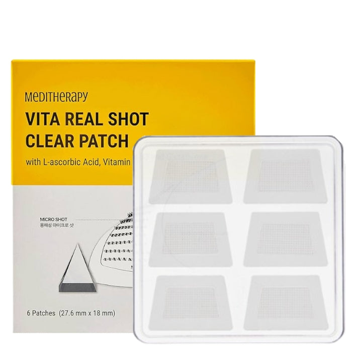 Meditherapy Vita Real Shot Clear Patch - plastry mikroigłowe na przebarwienia z witaminą C i niacynamidem