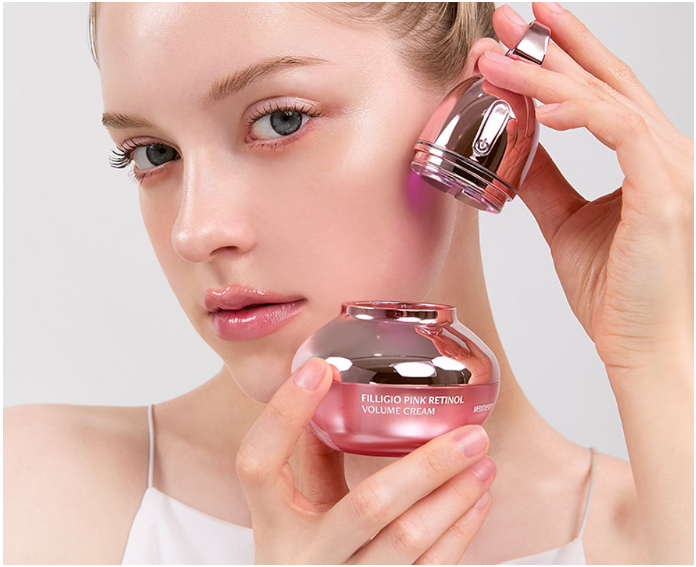 Meditherapy Filligio Pink Retinol Volume Cream EMS Device Set - ujędrniający krem z retinolem + urządzenie EMS 50 ml