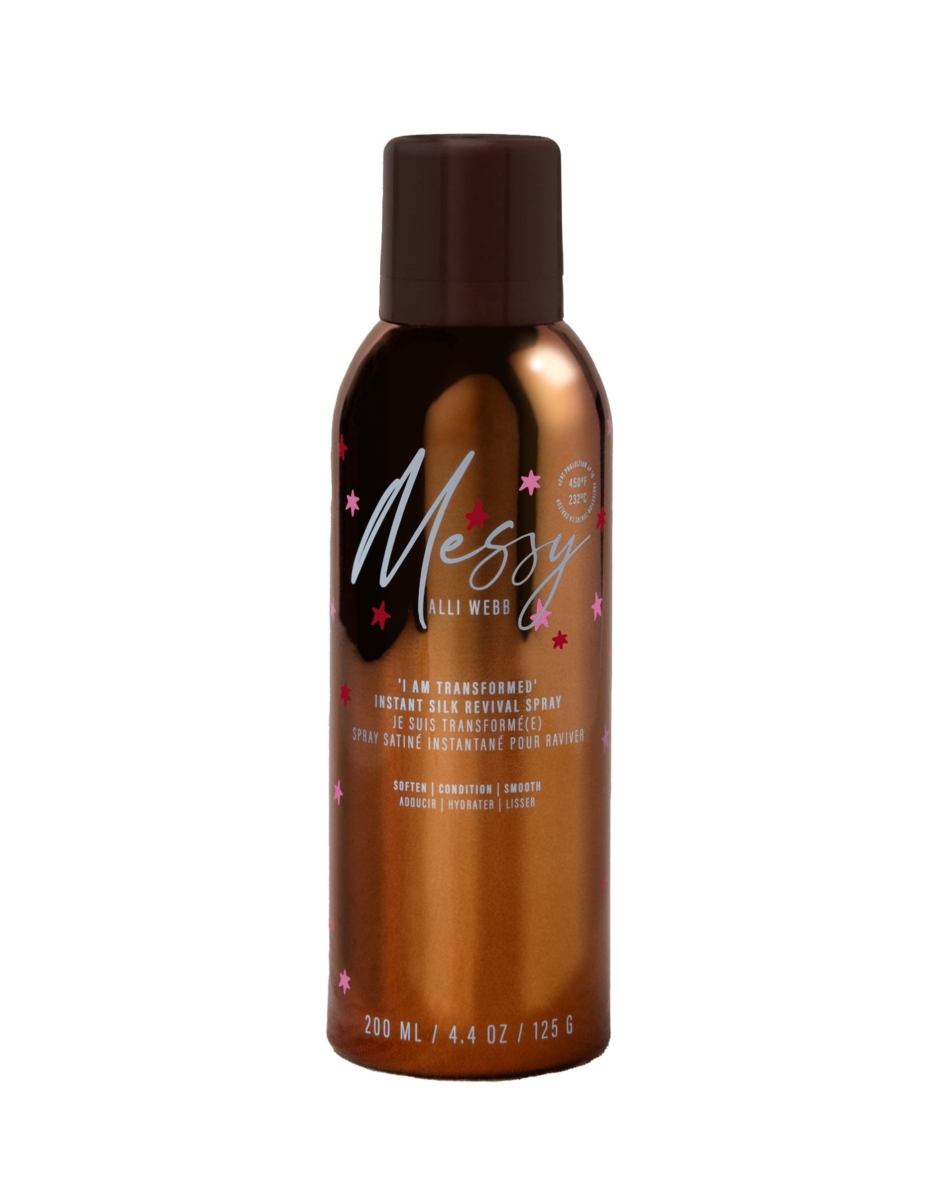 Messy By Alli Webb I Am Transformed Instant Silk Revival Treatment - nawilżający spray leave-in przeciw puszeniu z jedwabiem i olejem arganowym