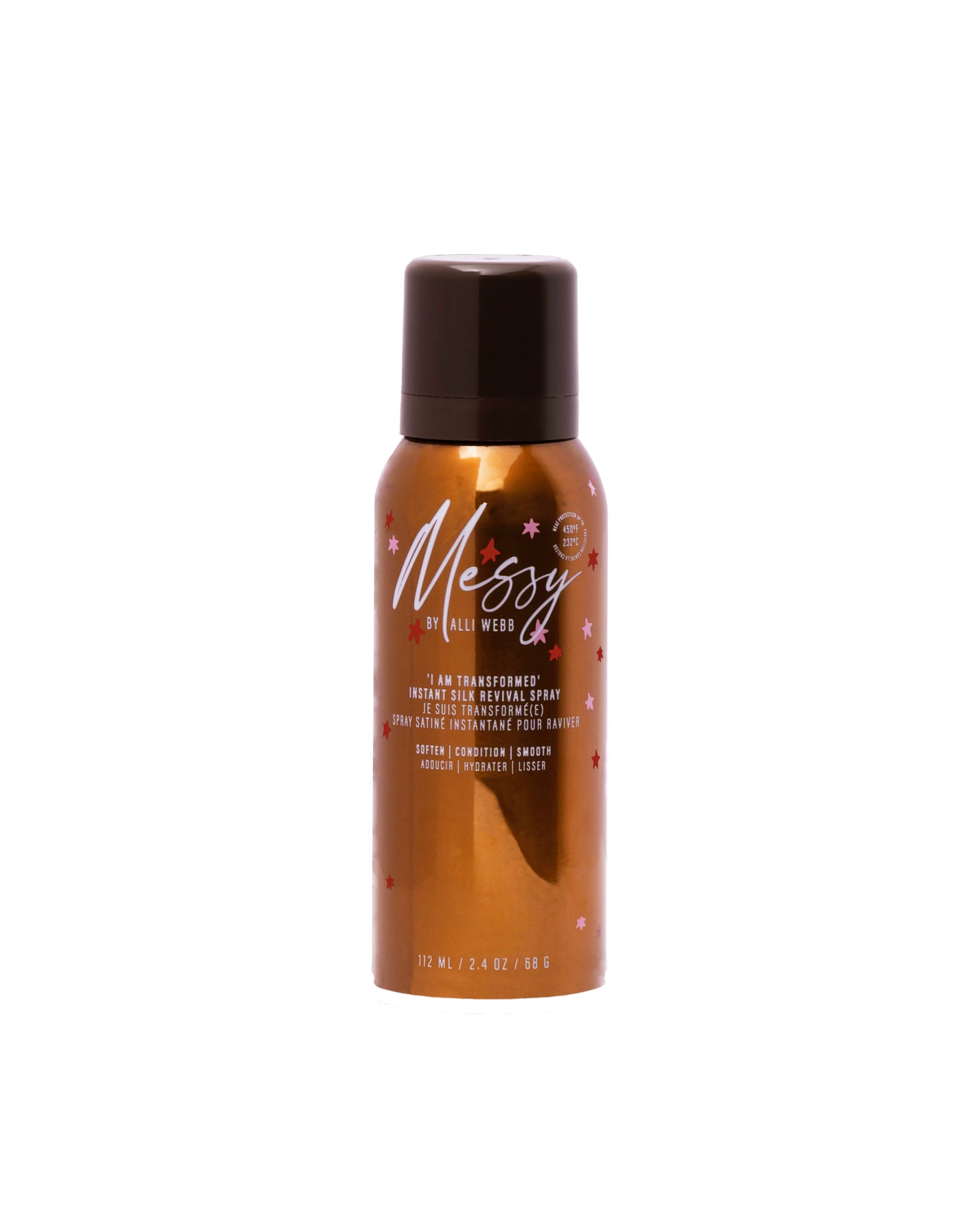 Messy By Alli Webb I Am Transformed Instant Silk Revival Treatment - nawilżający spray leave-in przeciw puszeniu z jedwabiem i olejem arganowym