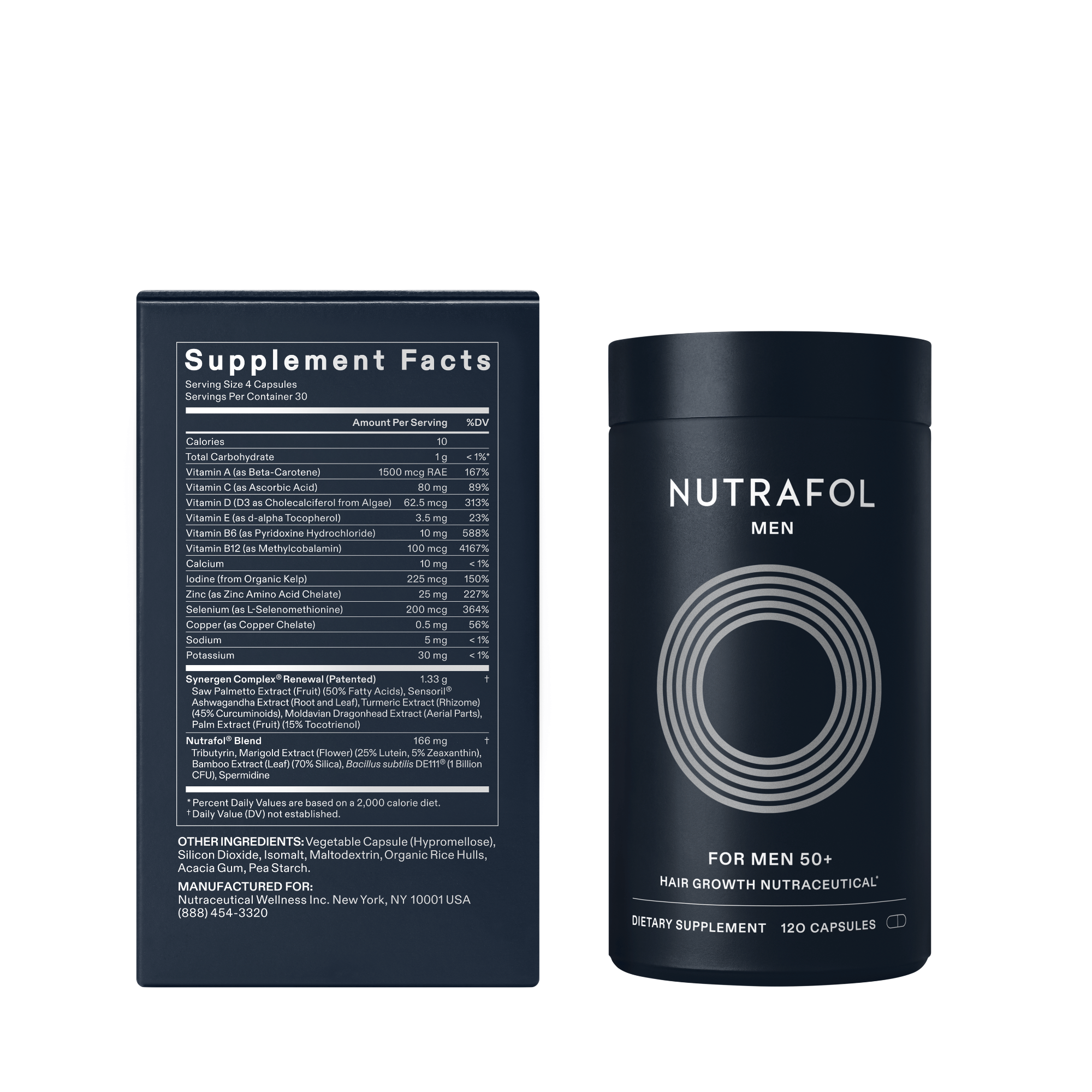 Nutrafol Men Hair Growth - suplement diety na wzrost włosów w kapsułkach 120 kaps.