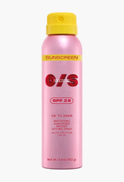 One Size On 'Til Dawn Mattifying Sunscreen Setting Spray SPF 28 - utrwalacz do makijażu z brokatem 102 g