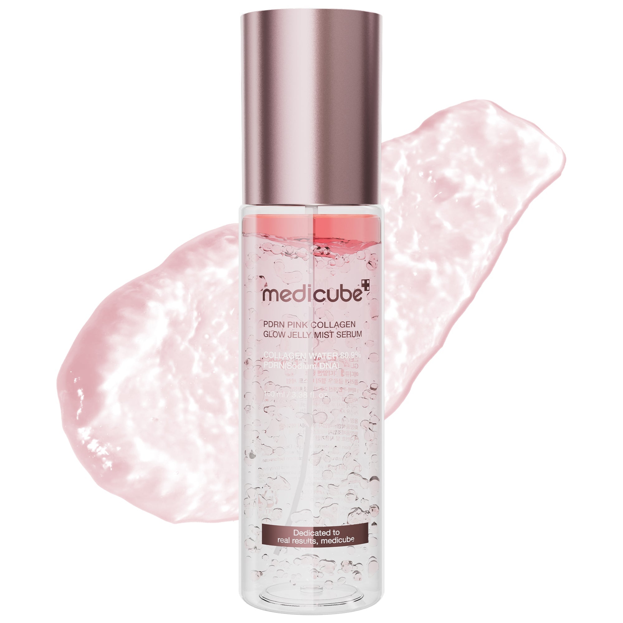 Medicube PDRN Pink Collagen Glow Jelly Mist Serum - rozświetlająca mgiełka-serum 2w1 z PDRN i kolagenem 100 ml
