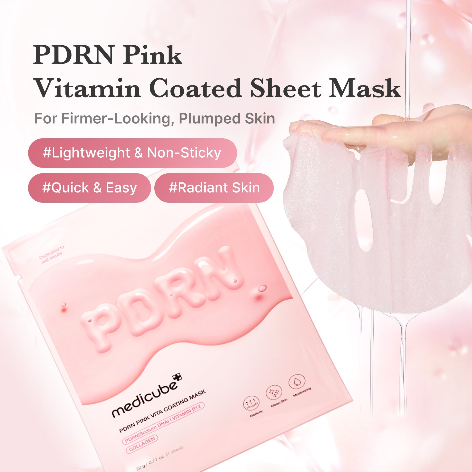 Medicube PDRN Vita Mask Brightening and Glow Effect Facial Mask 22 ml