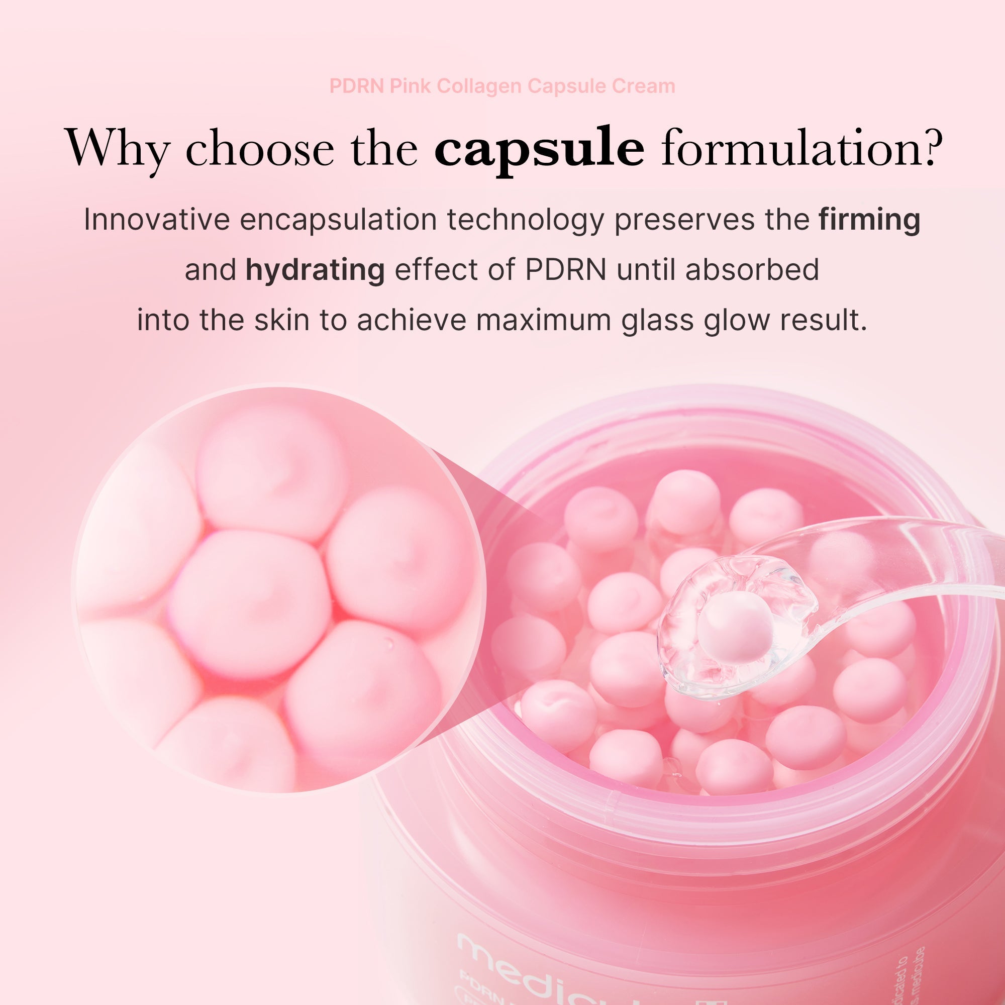 Medicube PDRN Pink Peptide Capsule Cream - wzmacniający krem do twarzy z kapsułkami PDRN i kolagenem 55 g