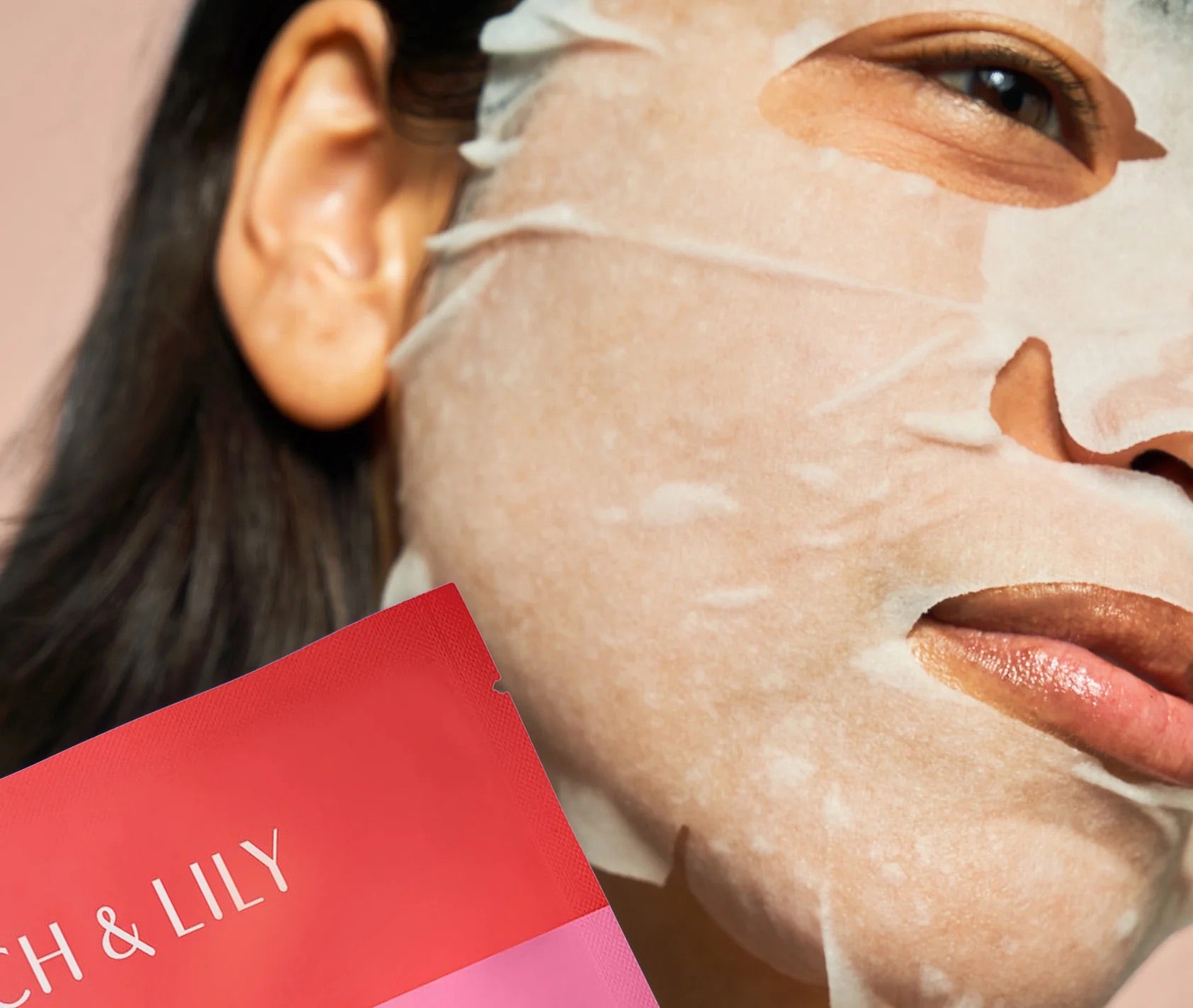 Peach & Lily Original Glow Sheet Mask - rozświetlająca maska w płachcie z peptydami i AHA 1 szt.