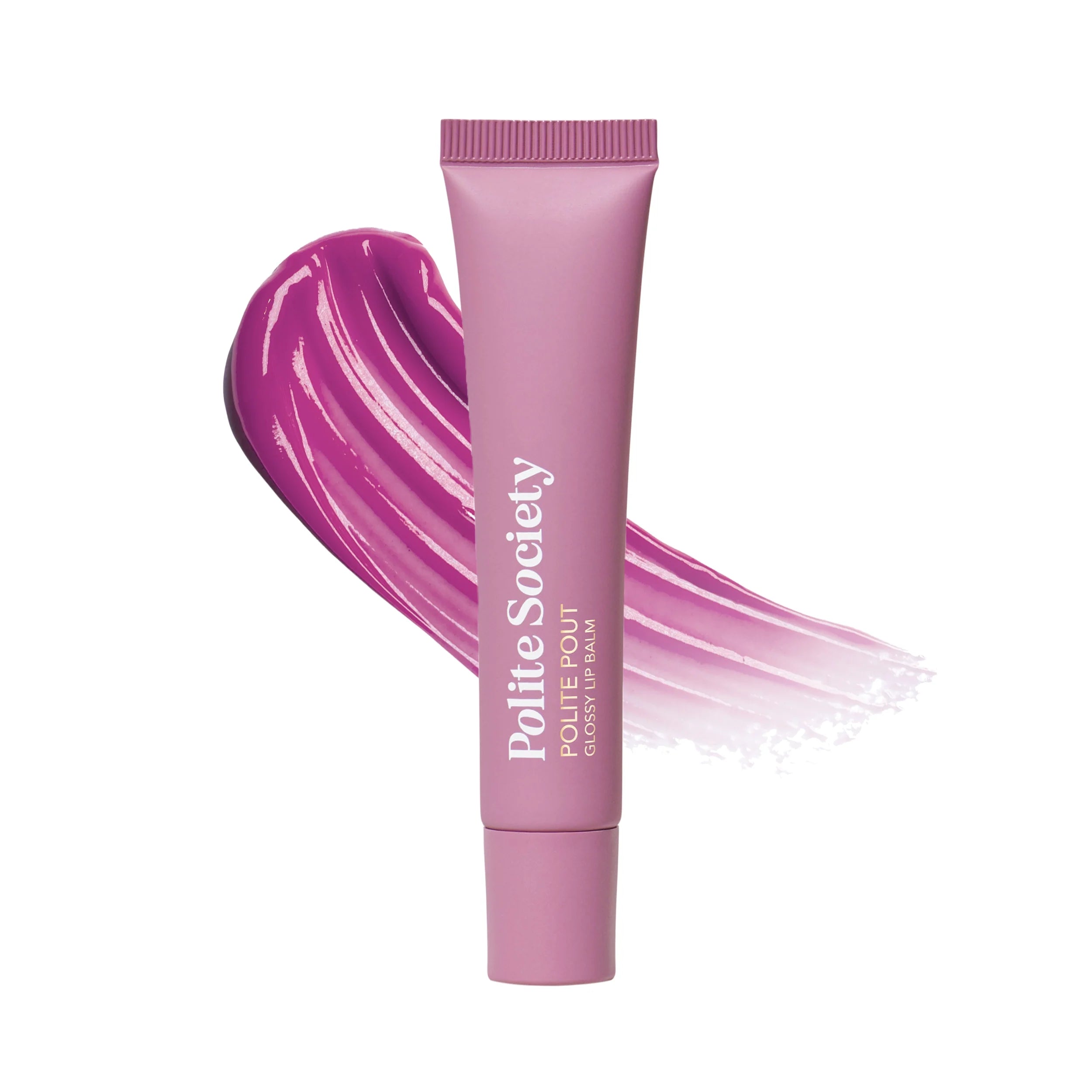 Polite Society Polite Pout Glossy Lip Balm - błyszczący balsam do ust z olejkami w odcieniu mauve berry