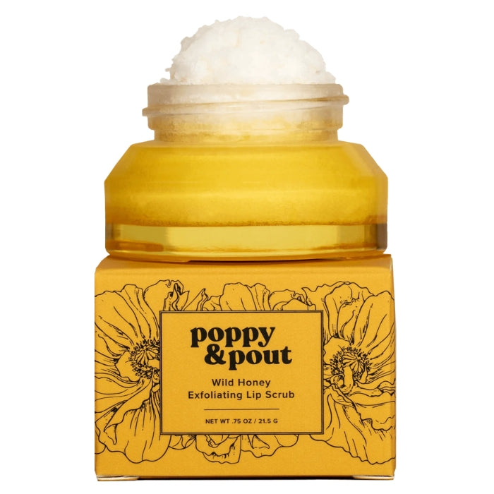 Poppy & Pout Sweet Mint Exfoliating Lip Scrub - natural lip scrub with mint oil 21.5 g
